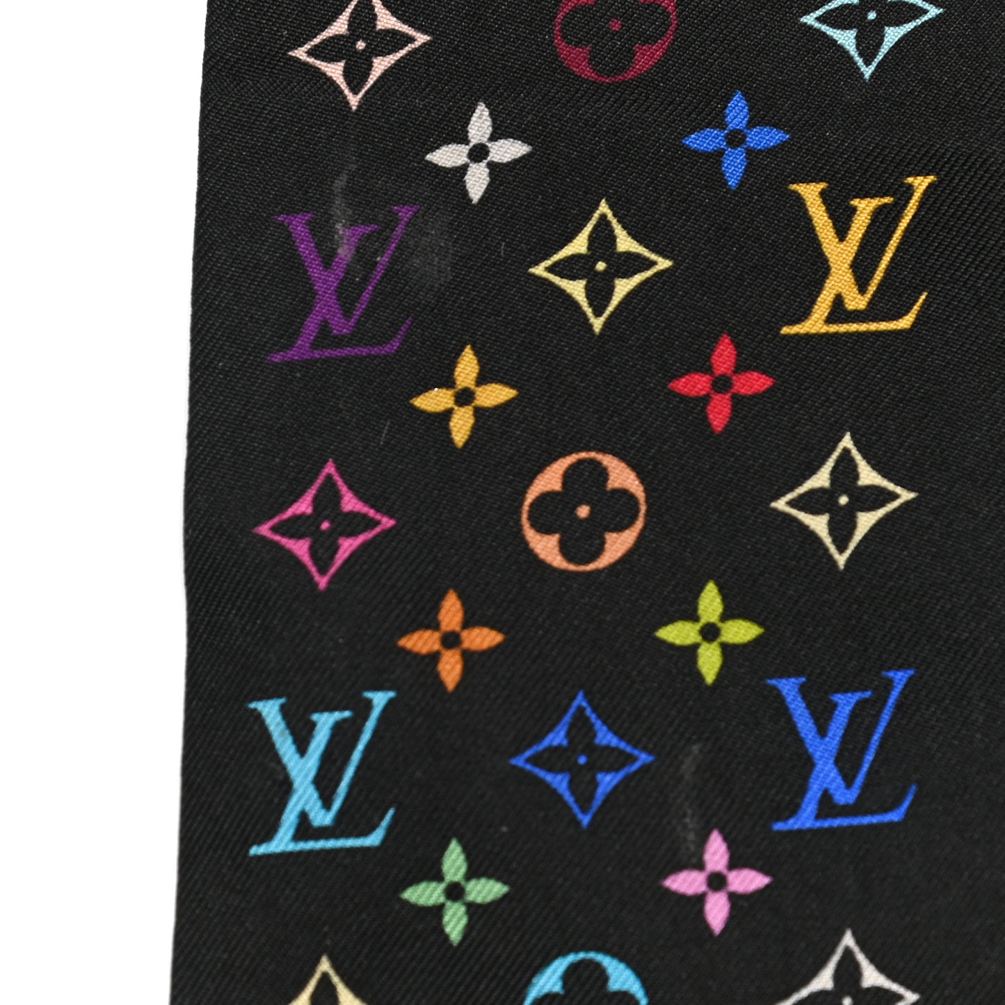 Silk Monogram Multicolor Bandeau Black