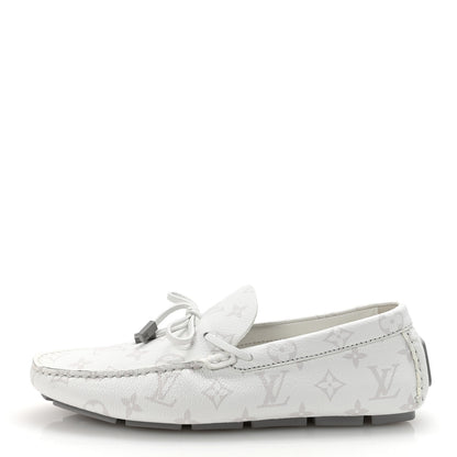 Louis Vuitton Monogram LV Driver Moccasin Loafers 7.5 White 1 of 9