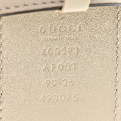 Gucci Calfskin Double G 40mm Belt 90 36 Mystic White 3 of 5
