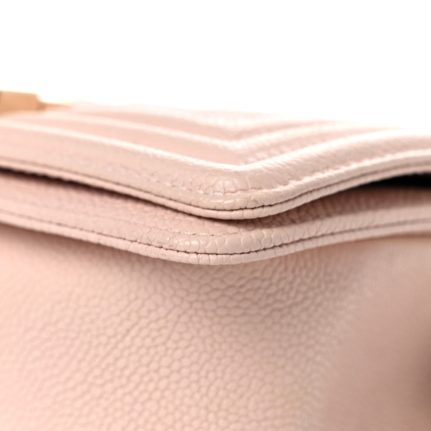 Chanel Caviar Chevron Quilted Small Boy Flap Light Pink 9 of 15