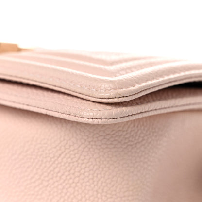 Chanel Caviar Chevron Quilted Small Boy Flap Light Pink 9 of 15