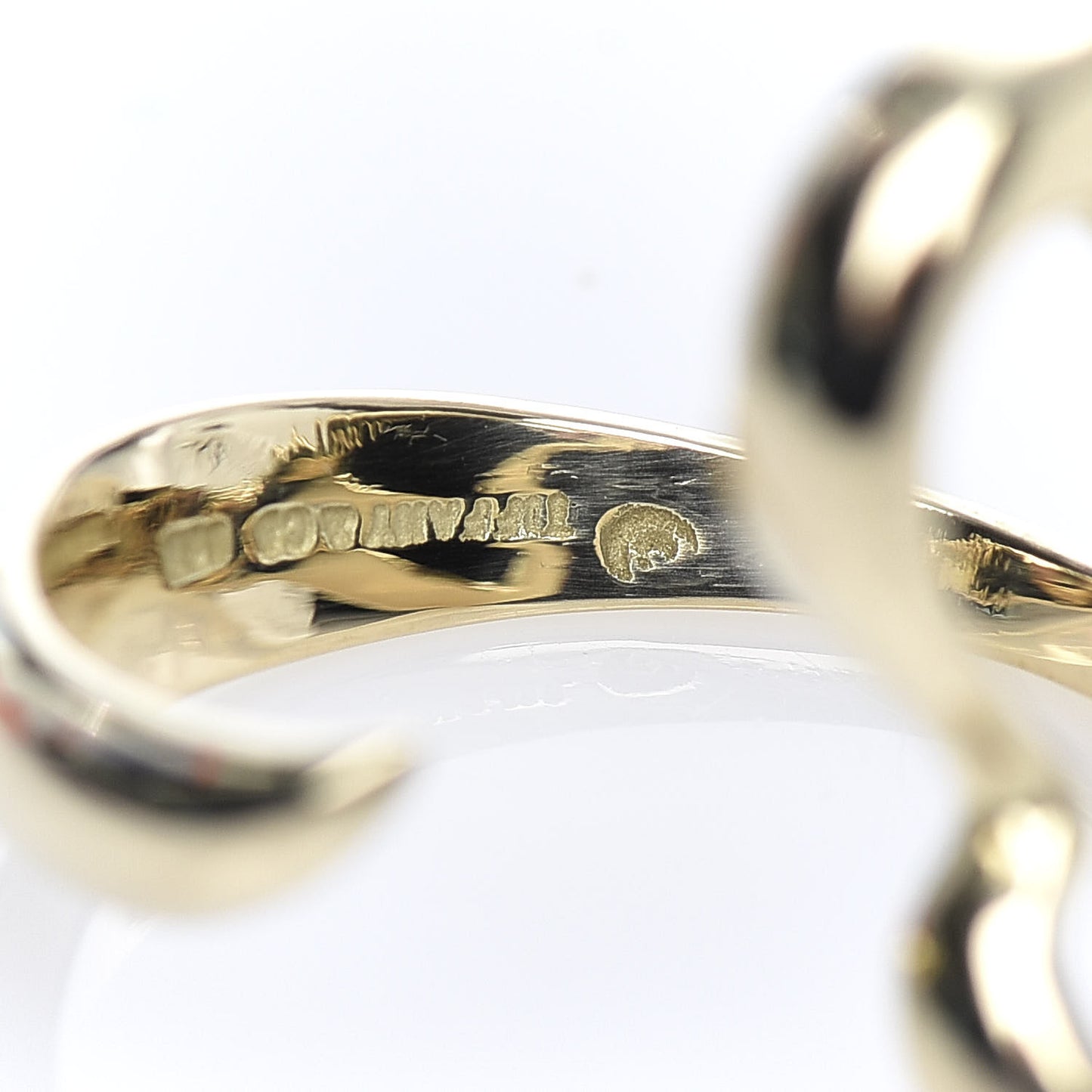 18K Yellow Gold Small Elsa Peretti Open Heart Ring 50 5.25