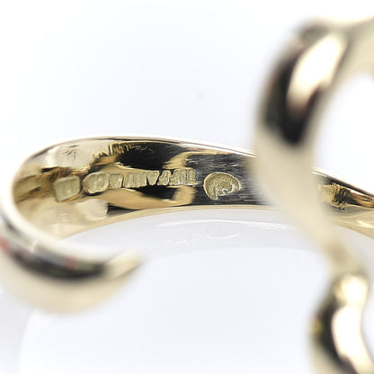 Tiffany 18K Yellow Gold Small Elsa Peretti Open Heart Ring 50 5.25 5 of 5