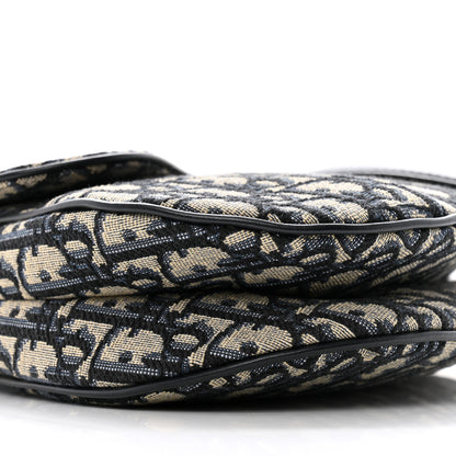 Christian Dior Oblique Saddle Bag With Strap Blue 9 of 11