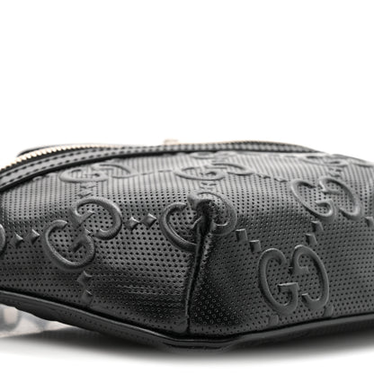 Gucci Calfskin GG Tennis Embossed Belt Bag Black 10 of 10