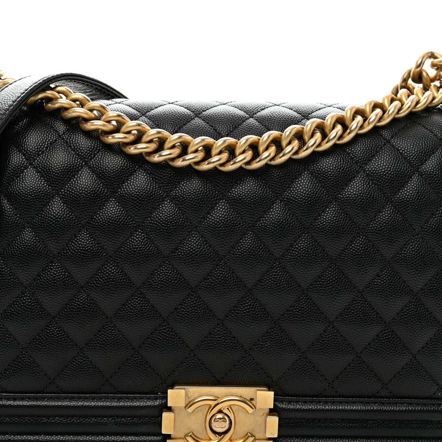Caviar Quilted New Medium Boy Flap Black