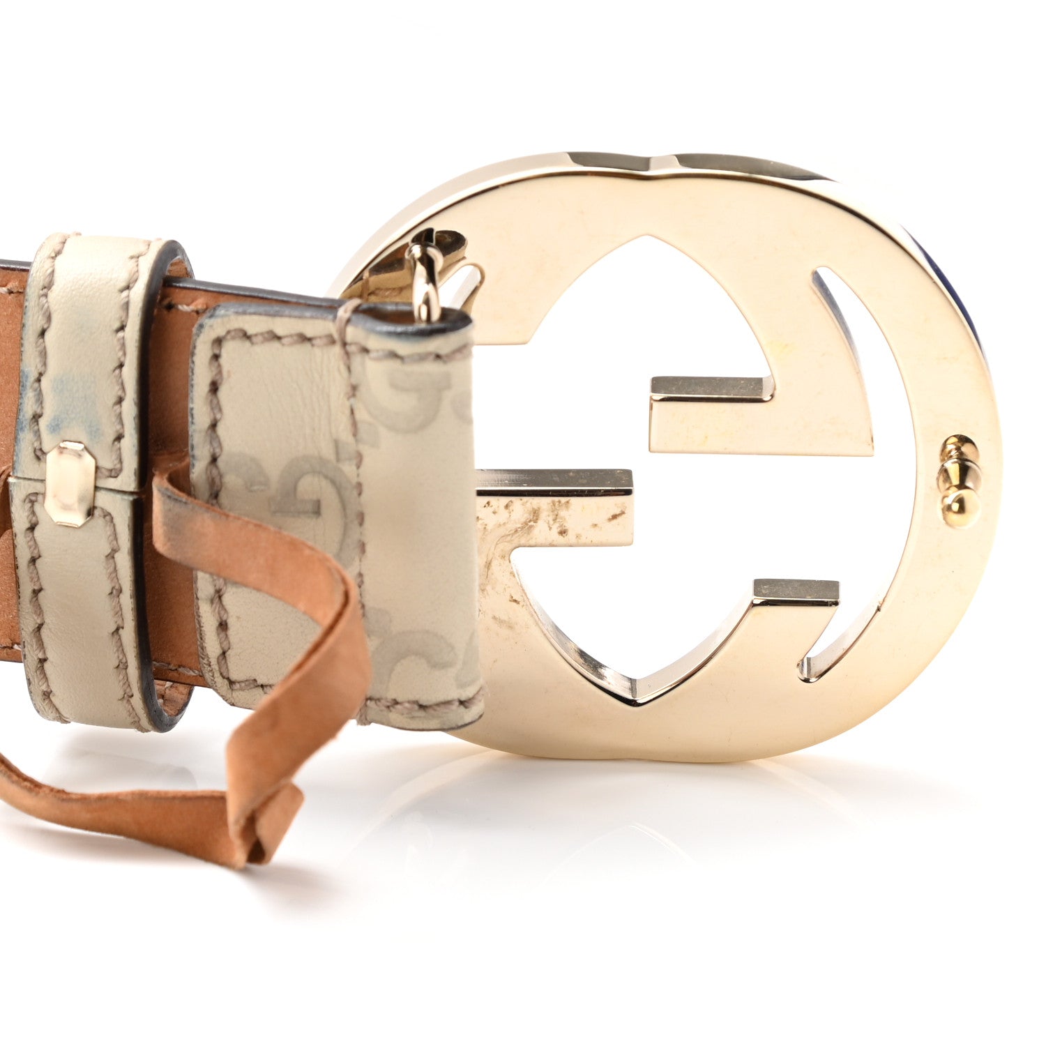 Gucci Guccissima Interlocking G 40mm Belt 80 32 Off White 7 of 14