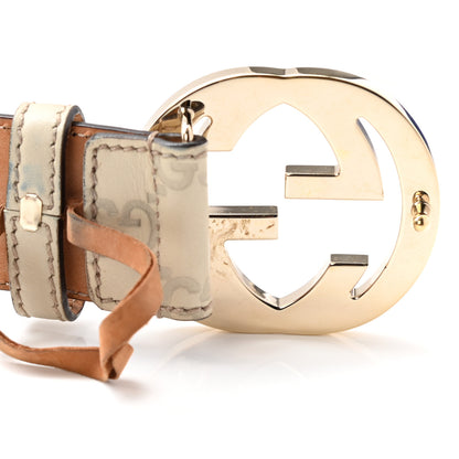 Gucci Guccissima Interlocking G 40mm Belt 80 32 Off White 7 of 14