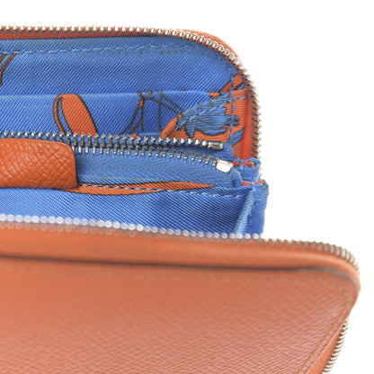 Hermes Epsom Silk'in Compact Wallet Orange 7 of 8