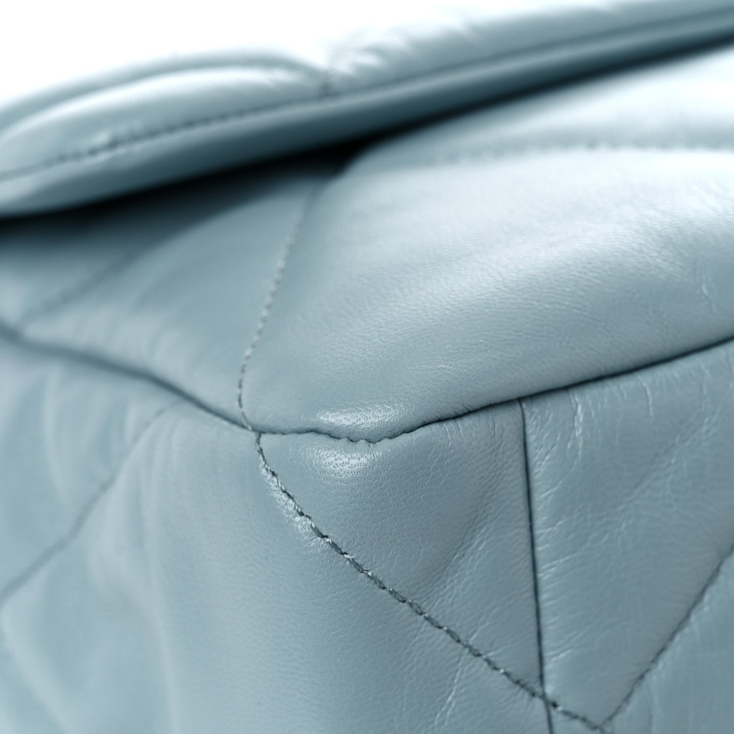 Lambskin Quilted Large Chanel 19 Flap Light Blue
