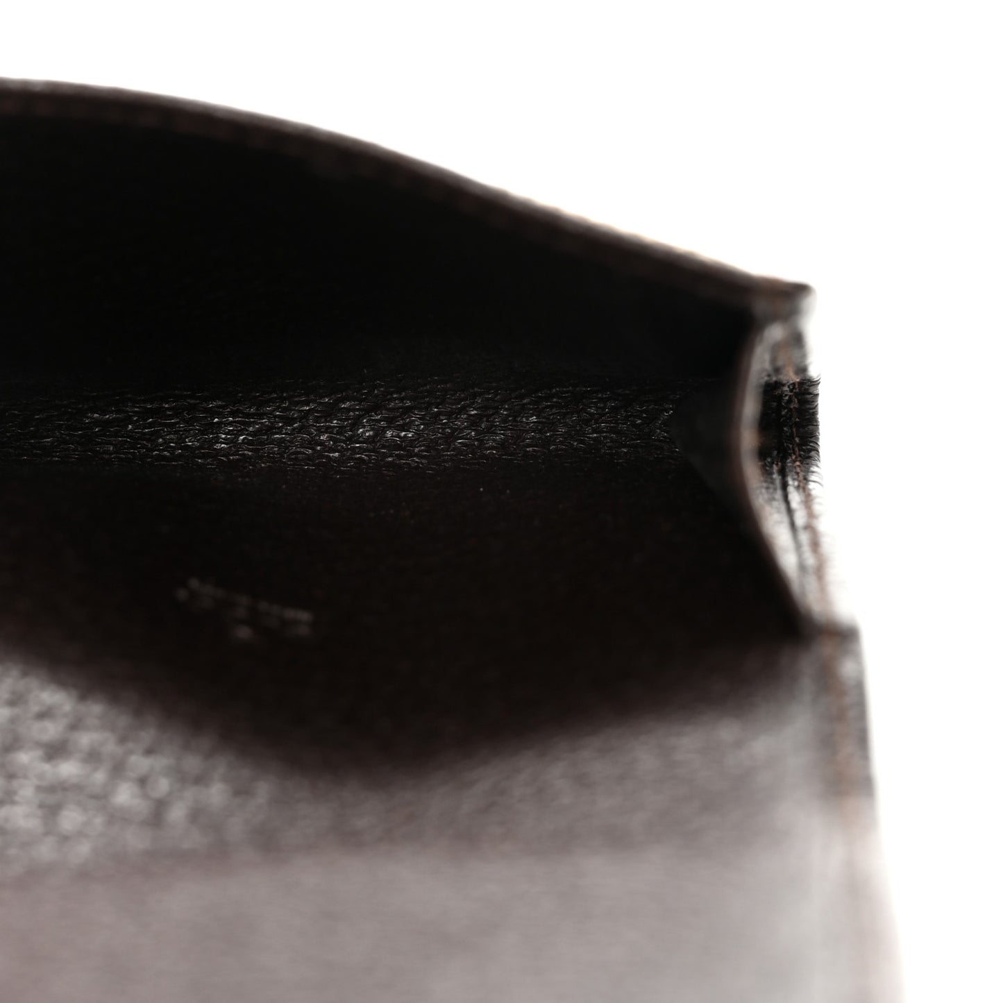 GG Monogram Card Case Flap Wallet Dark Brown
