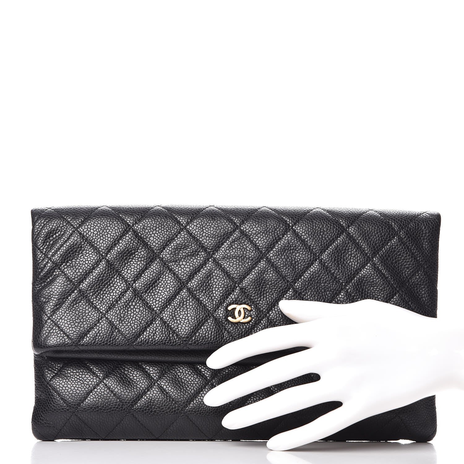 Chanel Caviar Quilted CC Beauty Clutch Black 2 of 9