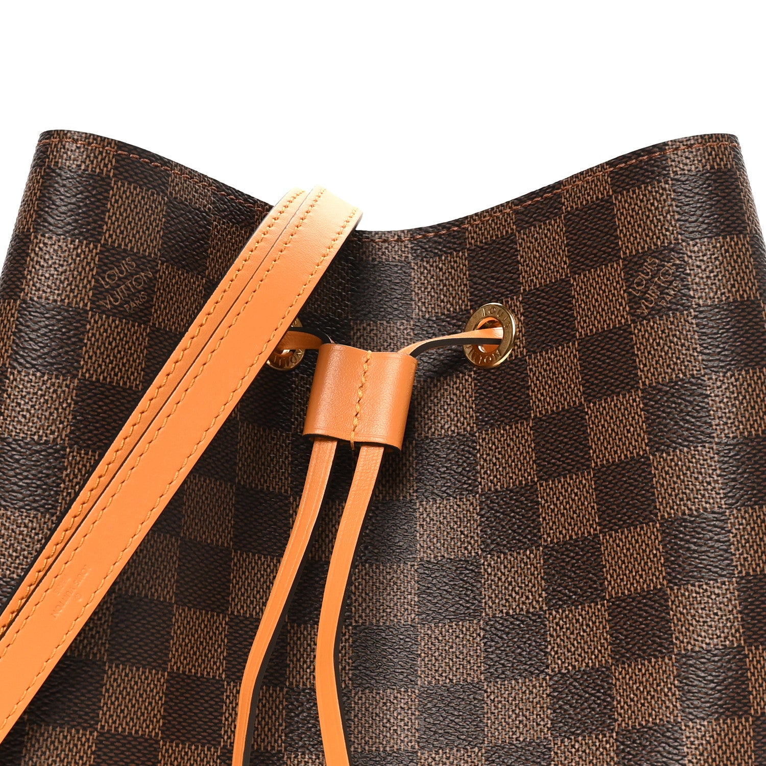 Louis Vuitton Damier Ebene Neonoe MM Safran 7 of 9