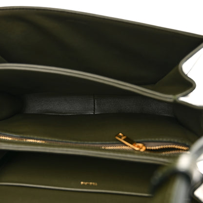 Celine Shiny Calfskin Cuir Triomphe Dark Olive 5 of 10