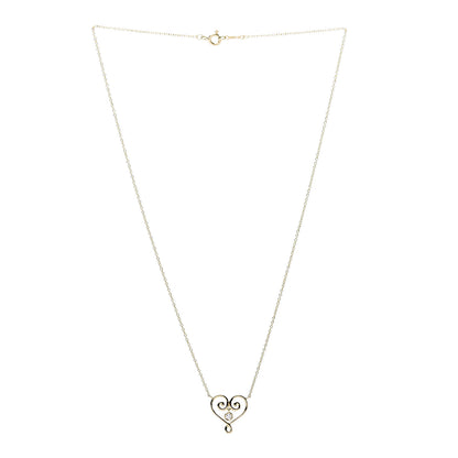 Tiffany 18K Yellow Gold Diamond Paloma Picasso Venezia Goldoni Heart Pendant Necklace 3 of 6