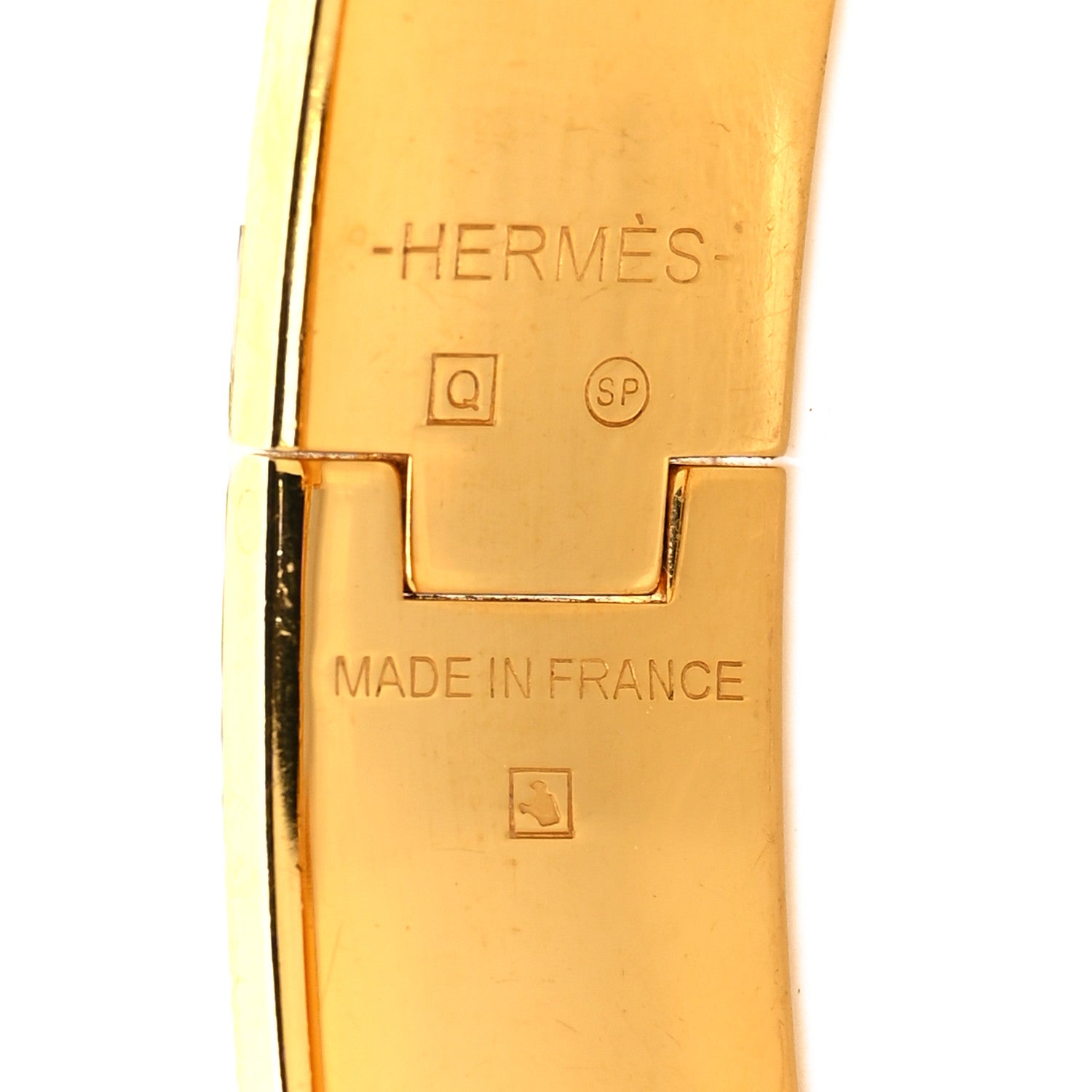 Hermes Enamel Narrow Clic Clac H Bracelet PM Aqua 4 of 4