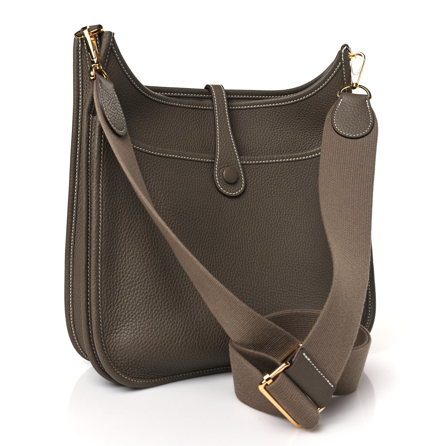 Hermes Taurillon Clemence Evelyne III PM Etoupe 3 of 9