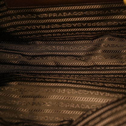 Prada Vitello Daino Shopping Satchel Bruciato 5 of 13