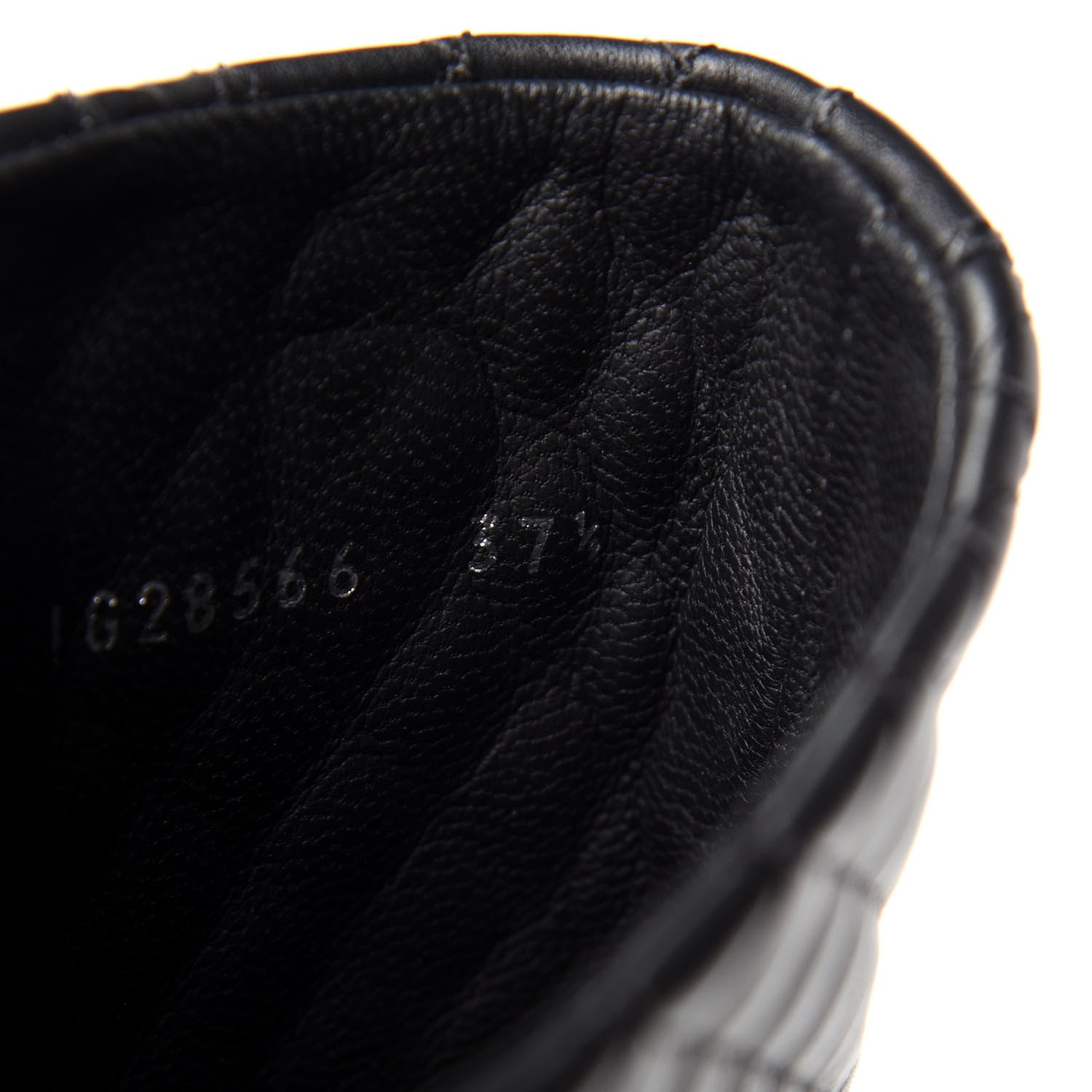 Chanel Calfskin Quilted Biker Boots 37.5 Black 9 of 10
