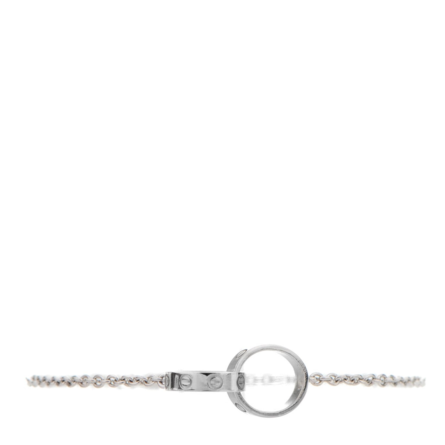 Cartier 18K White Gold Interlocking LOVE Bracelet 1 of 13
