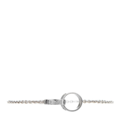 Cartier 18K White Gold Interlocking LOVE Bracelet 1 of 13