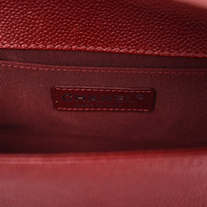 Chanel Caviar Quilted Small Boy Flap Dark Red 6 of 8