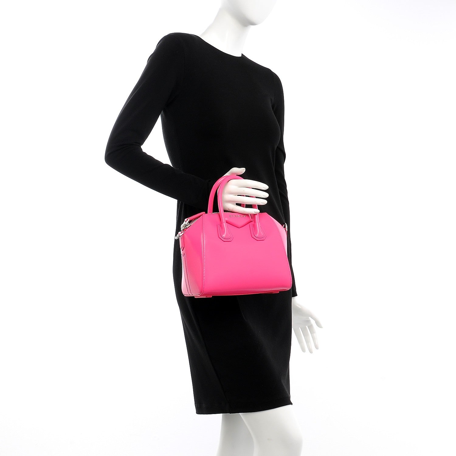 Givenchy Shiny Lord Calfskin Mini Antigona Shocking Pink 3 of 8