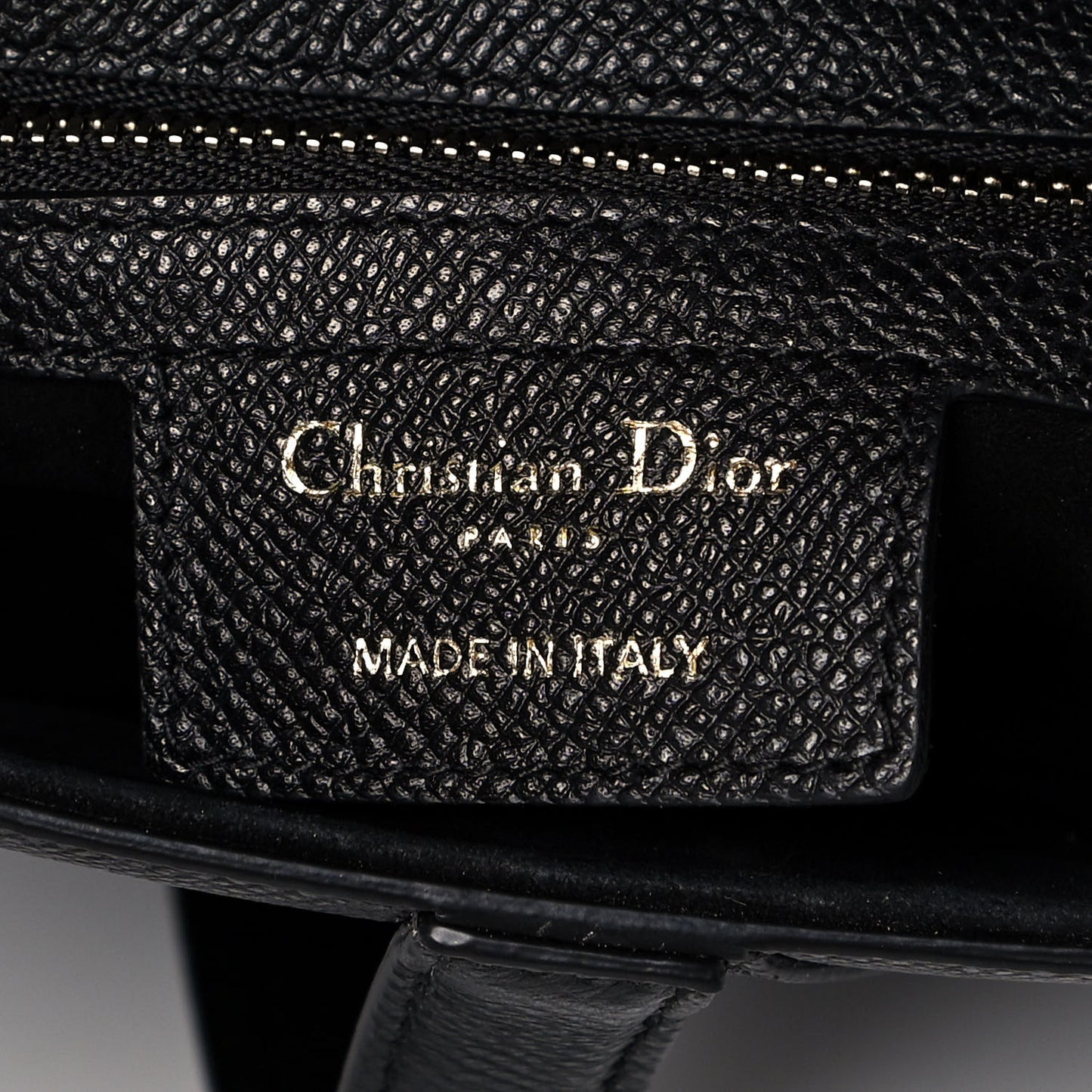 Grained Calfskin Saddle Bag Black