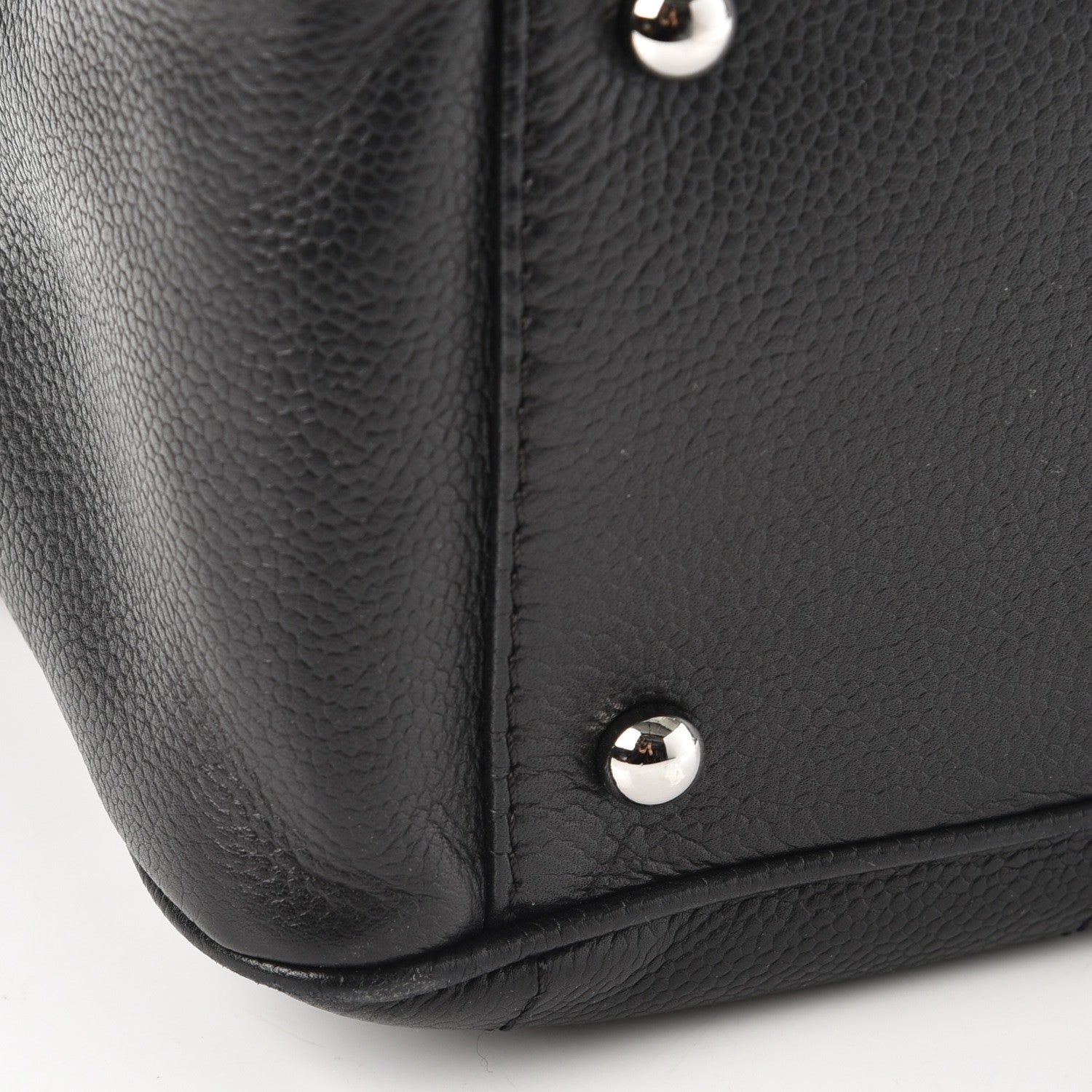Chanel Caviar Square Stitched Satchel Black 9 of 11