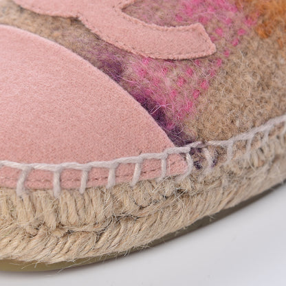 Chanel Tweed CC Espadrilles 35 Pink Multicolor 9 of 9