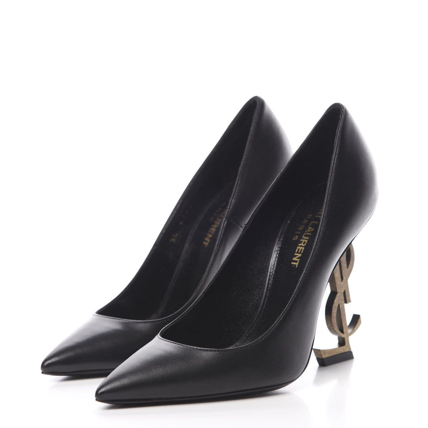 Calfskin Opyum 100 Pumps 35 Black Gold