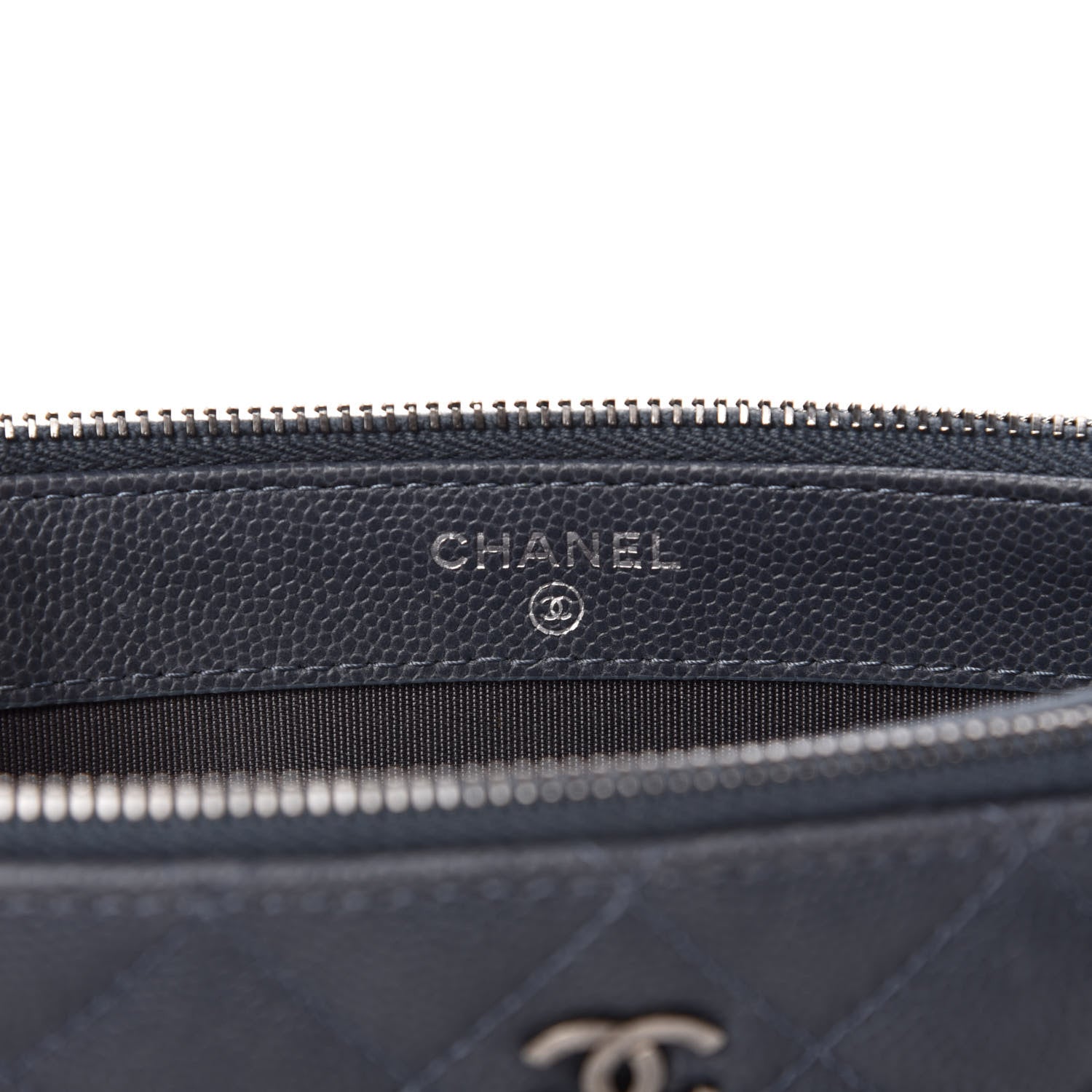 Chanel Caviar Quilted Small Clutch With Chain Grey 8 of 12