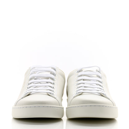 Gucci Calfskin Interlocking G Perforated Womens Ace Sneakers 38.5 White Grey Sky 2 of 9