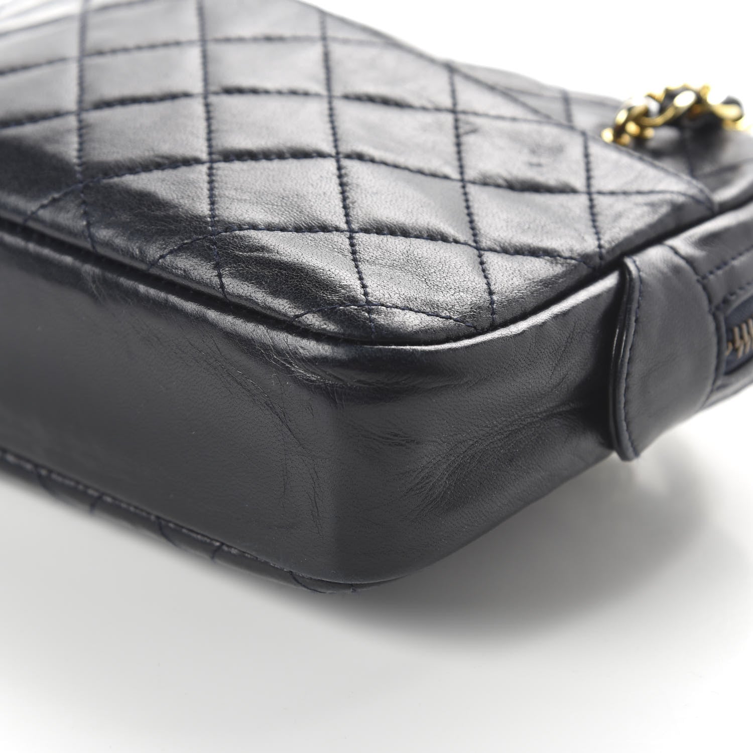 Chanel Lambskin Quilted Camera Case Black 7 of 12