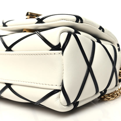 Louis Vuitton Lambskin Malletage Pico GO-14 White Black 9 of 10