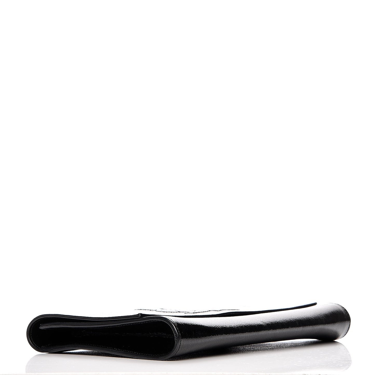 Textured Patent Monogram Large Belle De Jour Clutch Black