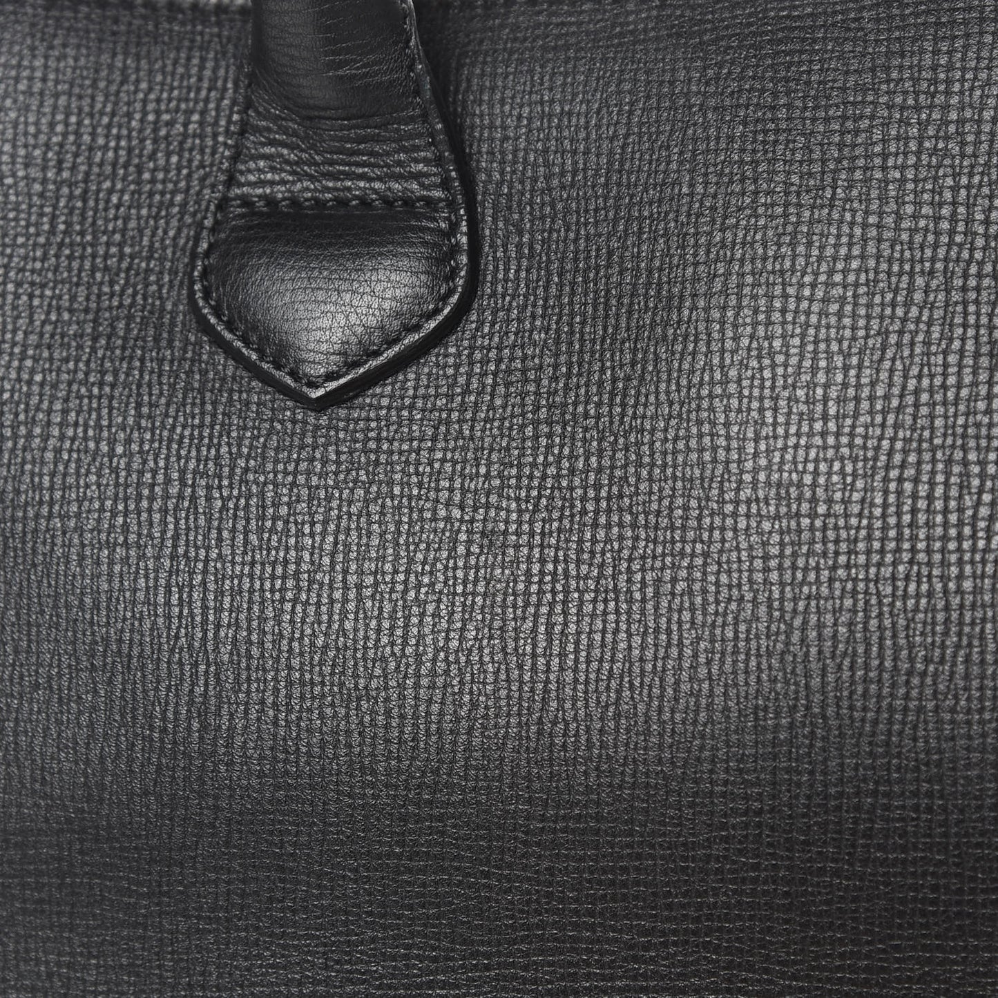 Grainy Calfskin House Check Large Banner Tote Black