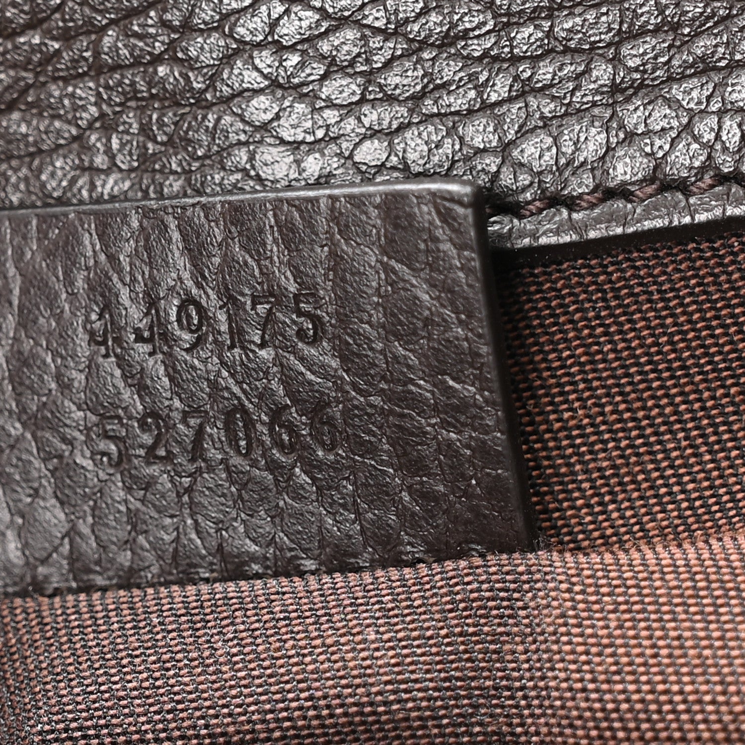 Gucci Monogram Dollar Calfskin O Drawstring Backpack Beige Ebony Testa di Moro Dark Chocolate 6 of 9