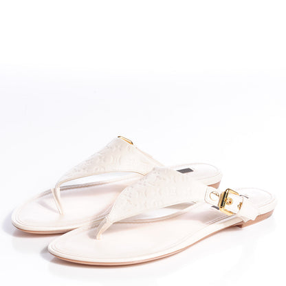Louis Vuitton Blush Flat Thong Sandals White 3 of 8