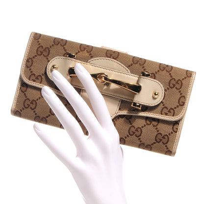 Gucci Canvas Monogram Pelham Continental Wallet Beige Off White 2 of 9