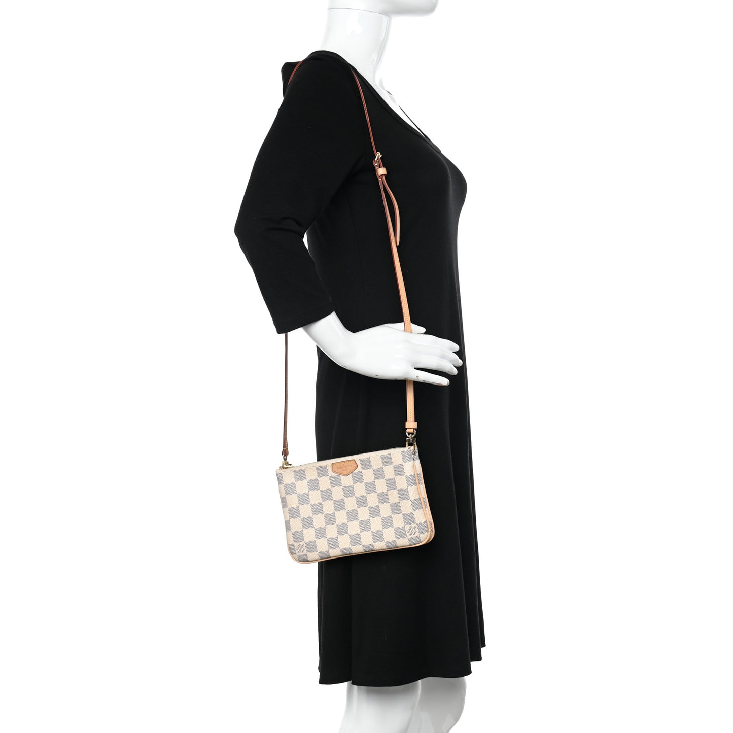 Damier Azur Double Zip Pochette