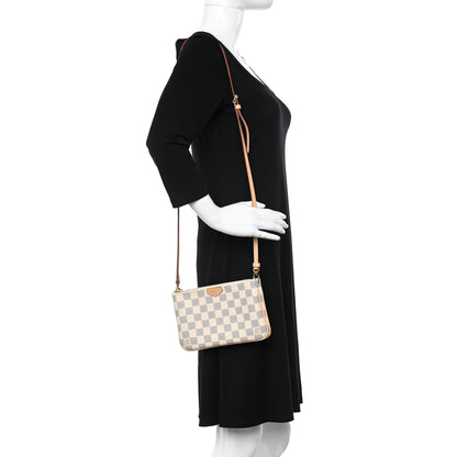 Louis Vuitton Damier Azur Double Zip Pochette 2 of 13
