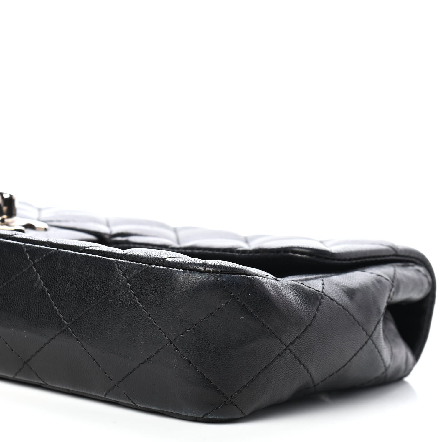 Chanel Lambskin Quilted East West Flap Black 9 of 9