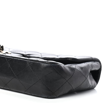 Chanel Lambskin Quilted East West Flap Black 9 of 9