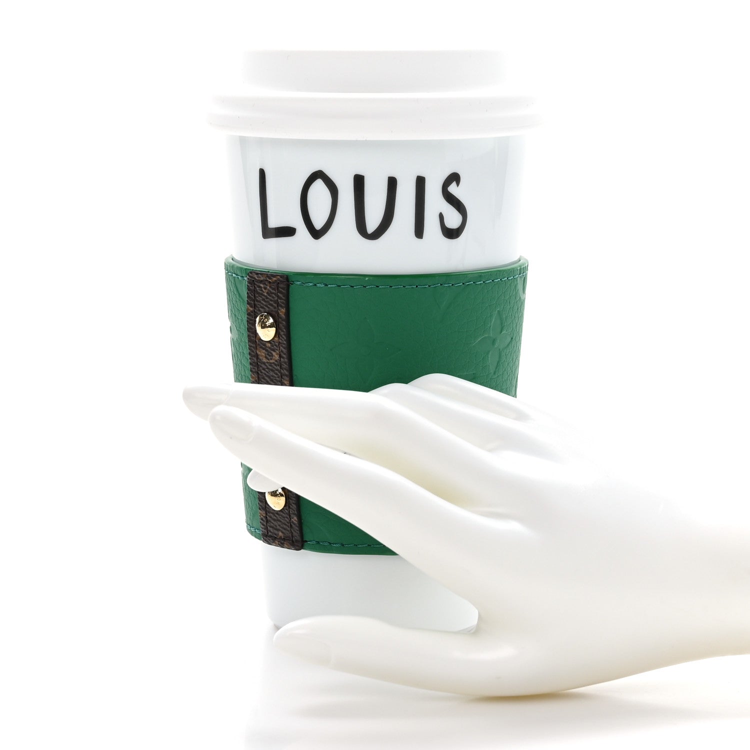 Louis Vuitton Porcelain Taurillon Louis Cup Green 2 of 10