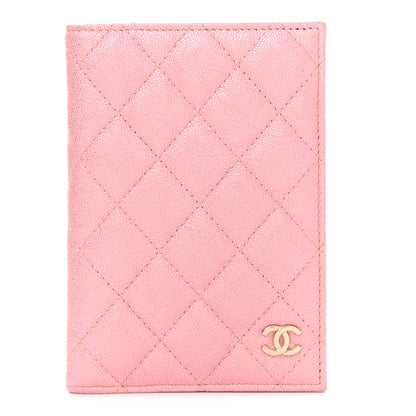 Chanel Iridescent Caviar Quilted Passport Holder Pink 1 of 8