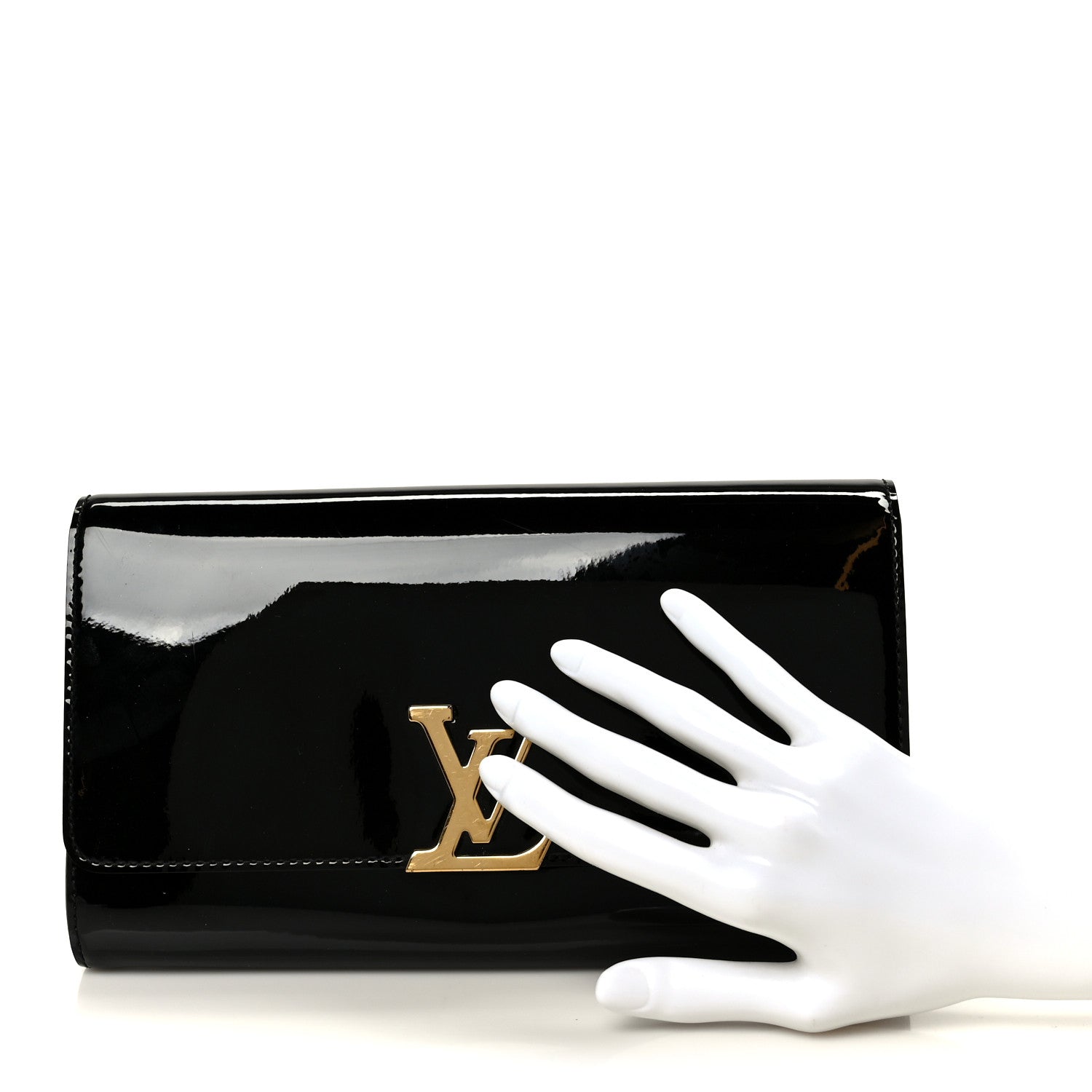 Louis Vuitton Patent Louise EW Clutch Black 2 of 7