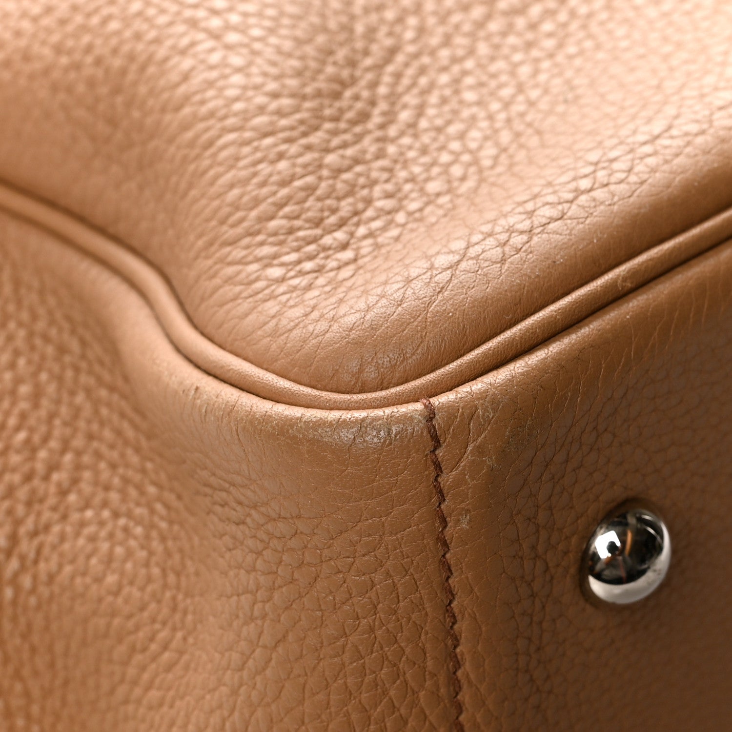 Hermes Taurillon Clemence Victoria II Cabas 35 Tabac Camel 10 of 13
