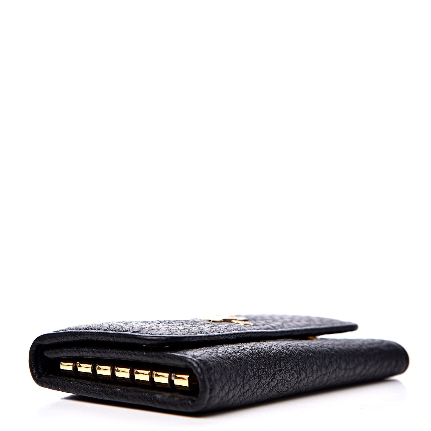 Vitello Grain 6 Key Holder Black