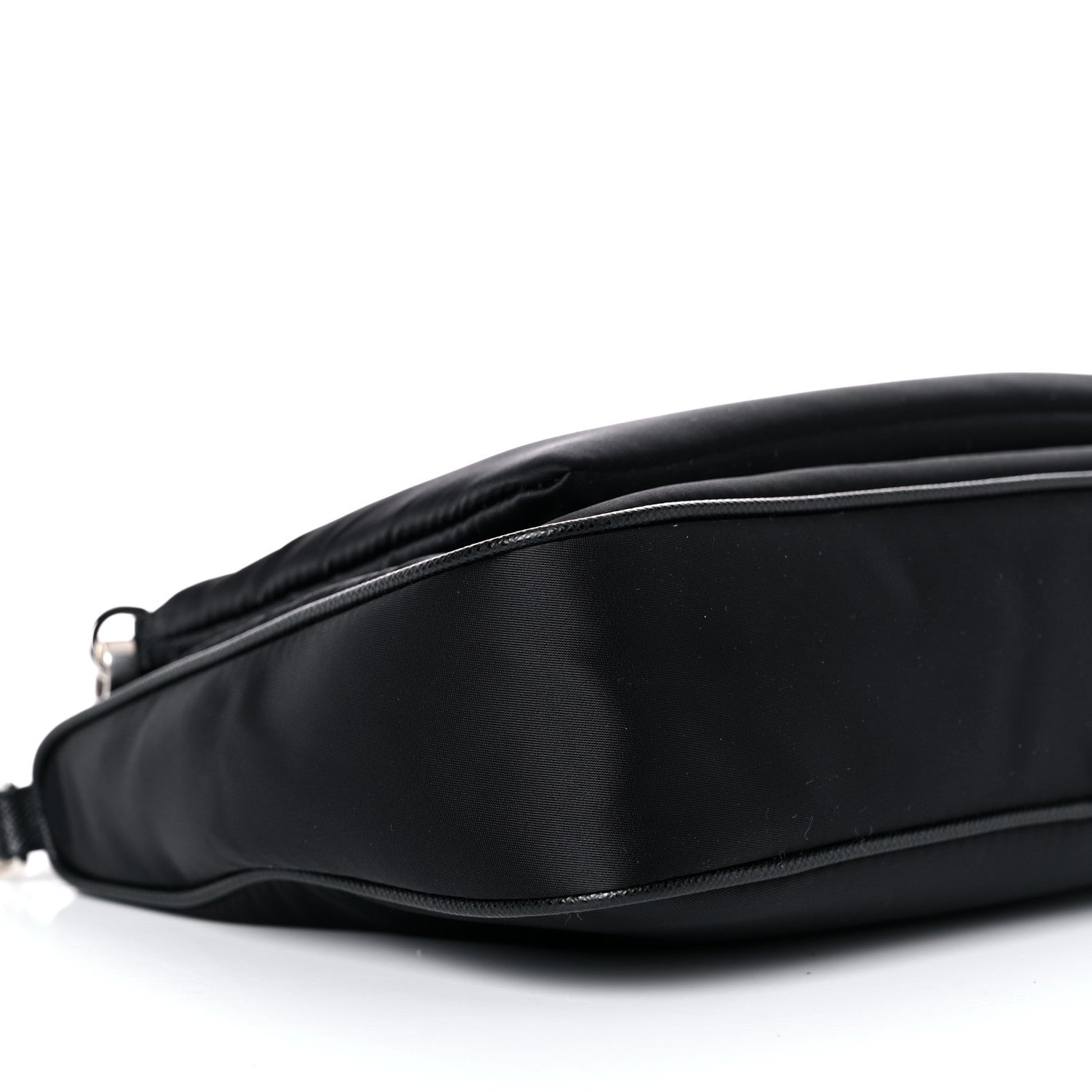 Prada Re-Nylon Saffiano Double Pouch Shoulder Bag Black 9 of 10